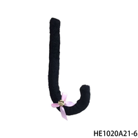 PESENAR Queue de chat en peluche noire avec nœud et cloche rose-Accessoire mignon pour cosplay de chat et costumes à thème félin