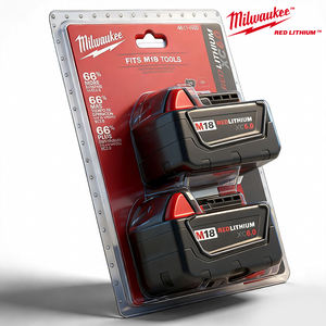 Paquete de dos baterías <span class=keywords><strong>Milwaukee</strong></span> 18V <span class=keywords><strong>M18</strong></span> REDLITHIUM XC6.0 de capacidad extendida para herramientas eléctricas <span class=keywords><strong>Milwaukee</strong></span> <span class=keywords><strong>M18</strong></span> - Product Image 2