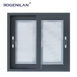 Rogenilan 2025 Trending Aluminum Glass Sliding <b>Window</b> With Shutters Philippines Security Vitre Slide RGNL-TLC Aluminum Fra - Product Image 1