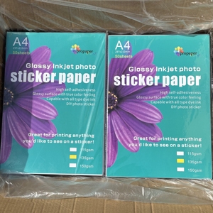 115/135/150Gsm Chất lượng cao tự dính nhãn giấy không thấm nước dán giấy ảnh Glossy phun hỗ trợ OEM tùy chỉnh bán buôn - Product Image 2