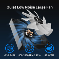 Refroidisseur de processeur Gamer-X MK2 RGB ARGB 120 mm à roulement fluide en cuivre et aluminium, 4 broches PWM, 89,4 CFM, 32,5 dBA, silencieux