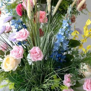 Arche florale pour événements de mariage avec support, chemin de table en roses de soie, toile de fond pour arche de mariage, décorations murales romantiques pour chambre à coucher - Product Image 4