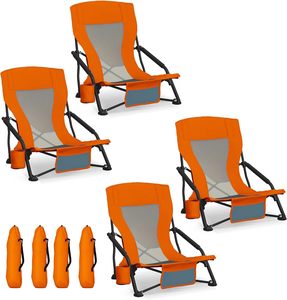 Silla de Playa Plegable de Hierro para Exteriores, Silla de Pesca Portátil de Respaldo Alto para Viajes, OEM - Product Image 1