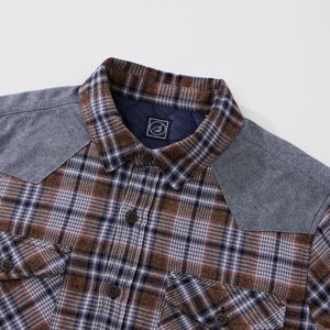 Personalized <b>Men's</b> Plaid Flannel <b>Shirt</b> Jacket 100% Cotton Windproof Warm Winter Smart Casual Quilted Jacket Product - Product Image 6