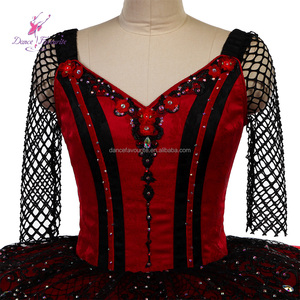 B26632 Tutú de ballet profesional negro y rojo para <span class=keywords><strong>La</strong></span> Esmeralda Variación Competencia Traje de baile <span class=keywords><strong>Tutu</strong></span> - Product Image 5