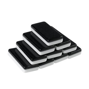 Ensemble de 28 tuiles de dominos noires et blanches, blocs de dominos <span class=keywords><strong>double</strong></span> six, jeu de dominos à 9 pattes de poulet dans une boîte en fer pour jeux de table - Product Image 4