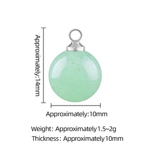 Perle sphérique en pierre naturelle de 10 mm pour la fabrication de boucles d'oreilles, bracelets, colliers, accessoires de bijoux en cristal, perles en vrac - Product Image 3