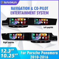 NaviHua Double écran Android Media Carplay Lecteur multimédia Navigation GPS Mise à niveau de l'autoradio pour Porsche Panamera 2011 2016