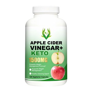 Custom Label Apple Cider Vinegar Capsules with Vitamin C Promotes Feeling of Fullness Apple Cider Vinegar Capsules - Product Image 1