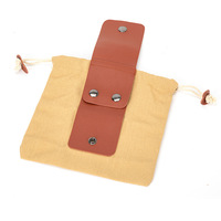 Handmatige multifunctionele fruitpluk- en voedselzoektas voor buitengebruik, op de taille te dragen gereedschapstas, opvouwbare canvas organizer met trekkoord