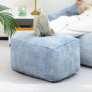 Poufs en velours côtelé d'usine OEM avec rembourrage en mousse <span class=keywords><strong>Pouf</strong></span> en peluche et peluche <span class=keywords><strong>Pouf</strong></span> de rangement Poufs de sol Repose-pieds pour le salon - Product Image 3