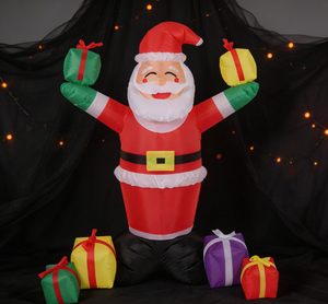 ซานตาคลอสเป่าลมขนาด 1.5 เมตร ถือถุงของขวัญ ของตกแต่งคริสต์มาสกลางแจ้งใหม่สำหรับงานปาร์ตี้วันหยุด ของประดับตกแต่งสวน - Product Image 3