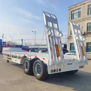 Zhongshengtianqi Heavy Duty Steel Lowboy Trailer Transport Machine Lowbed <b>Truck</b> Semi Trailer Mechanical Suspension 80 Ton - Product Image 4