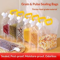 Sacs de stockage de céréales réutilisables en PE à faible MOQ avec bec verseur portable pour la distribution de riz domestique