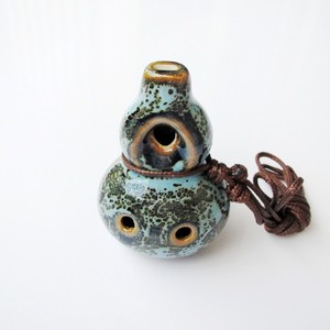Flûte en céramique artisanale de haute qualité, type gourde, avec effet de four, instrument de musique en céramique, vente en gros - Product Image 3