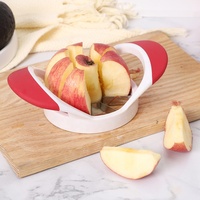 Hot Selling Red Premium Rvs Fruit Perensnijder Corer Cutter Met Plastic Handvat