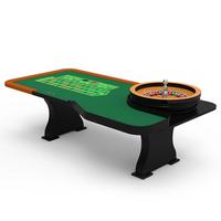 YH Hochwertiger Roulette-Holzrad-Glücksspiel-Pokertisch mit Leder armlehne auf Holz basis