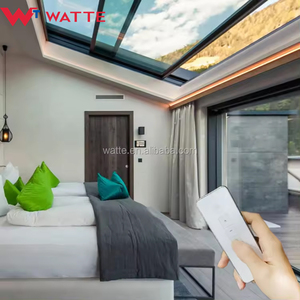 Remote Control Automatic Large Aluminium <strong>Profile</strong> Double <strong>Glazed</strong> Glass Roof Electric Sliding Skylight <strong>Windows</strong> Aluminium Skylight - Product Image 3