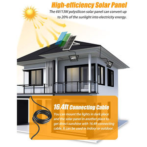 Projecteur solaire à détecteur de mouvement 400 watts, éclairage extérieur étanche à LED - Product Image 4