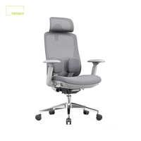 Chaise de bureau ergonomique pivotante en maille, dossier haut, multifonctionnelle, réglable, pour le personnel exécutif