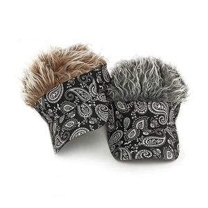 <span class=keywords><strong>En</strong></span> gros Personnalisé Drôle Hommes Pare-Soleil Cap Cheveux Polynésie Imprimer Perruque Visière Cap pour Sports de Plein Air Cyclisme Voyage Usage Quotidien Fête - Product Image 3