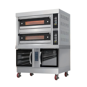 Lò nướng pizza điện cho mục đích thương mại, có bể lên men, 4 khay nướng và 10 khay lên men. - Product Image 6