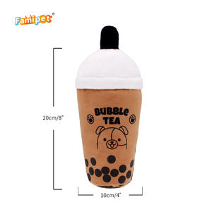 Fampet all'ingrosso nuovo Design serie di tazze di caffè peluche ripiene giocattoli per cani cigolanti peluche Pet Squeak giocattoli per cani - Product Image 3