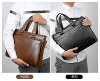 Sac à bandoulière souple en cuir PU imperméable pour homme, idéal pour les affaires et les trajets quotidiens, avec fermeture éclair