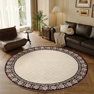 <span class=keywords><strong>Tapis</strong></span> de chaise <span class=keywords><strong>d</strong></span>'ordinateur rond <span class=keywords><strong>beige</strong></span> <span class=keywords><strong>vert</strong></span> style rétro français antique lavable pour salon, chambre à coucher <span class=keywords><strong>et</strong></span> chevet <span class=keywords><strong>Tapis</strong></span> en laine - Product Image 6