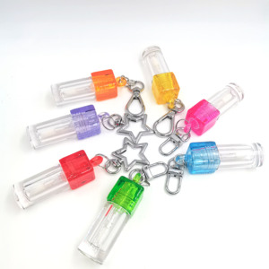 New Arrival 1.5ml PETG/AS Clear <b>Mini</b> Lip Gloss Tube Empty Portable Liquid Lipstick <b>Bottle</b> With Pendant For Makeup Container - Product Image 1