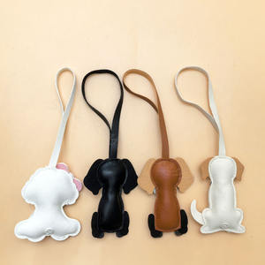 Pendentif en cuir PU pour chien Border Collie avec longue sangle, porte-clés pour chiot, chien <span class=keywords><strong>Bichon</strong></span>, <span class=keywords><strong>Labrador</strong></span> Retriever pour breloques de sac - Product Image 2