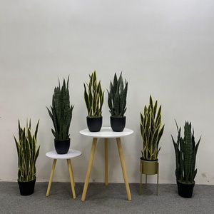 Planta Artificial de <span class=keywords><strong>Sansevieria</strong></span> de Tacto Real, Adorno Ecológico de Vegetación Interior para Hogar, Oficina, Hotel, Acción de Gracias, Boda - Product Image 1