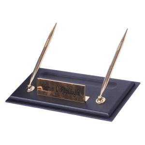Juego de Accesorios de Escritorio de Cuero Negro - Accesorios de Oficina para Escritorio - Organizador de Escritorio y Almacenamiento de Oficina - Product Image 3