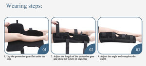 Fixateur de l'articulation du genou en aluminium Orthèses de soutien des jambes Membres inférieurs Patella <span class=keywords><strong>externe</strong></span> Genouillère pour la rééducation des fractures ligamentaires - Product Image 5