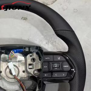 Volant de voiture entièrement en cuir pour <span class=keywords><strong>Toyota</strong></span> <span class=keywords><strong>Corolla</strong></span> LC79 LC76 LC70 LC300 Land Cruiser <span class=keywords><strong>GR</strong></span> Sports, style de qualité, noir - Product Image 5