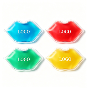 Impacco di ghiaccio a forma liquida di gel per labbra dorato riutilizzabile personalizzato di fascia alta per il dolore al viso - Product Image 1