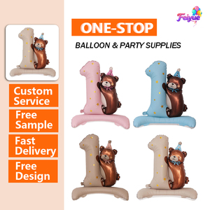 Palloncino Numero <span class=keywords><strong>1</strong></span> in Alluminio per Primo Compleanno, Accessorio per Foto Neonato, Decorazione per Festa di Un <span class=keywords><strong>Anno</strong></span> - Product Image 1