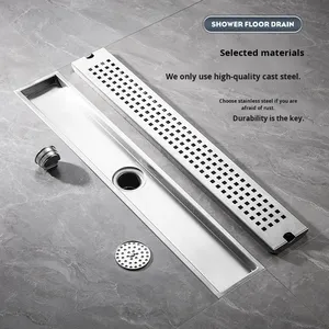 Custom Cross-Border 304 Stainless Steel Square Extended Deodorizing Filter Floor <b>Drain</b> Anti-Odor Light Luxury Balcony Thickened - Product Image 1