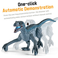Juguetes de Dinosaurio Robot Eléctrico de Simulación con Control Remoto, Velociraptor de Plástico con Infrarrojos, con Efecto de Luz, Regalos para Niños al por Mayor