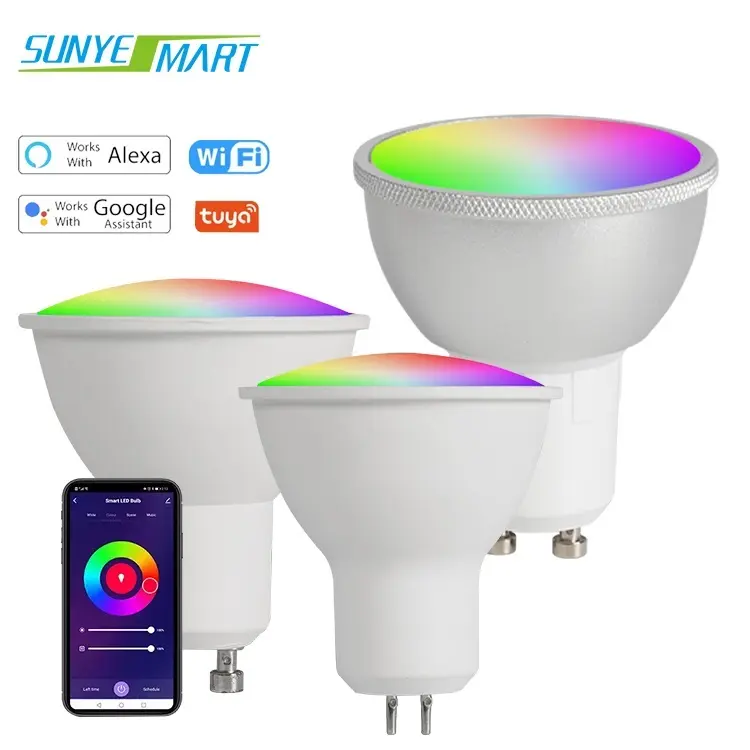 New Product Dimmable Wifi Smart Led Bulb 5w 350lm Gu10 Gu5.3 Smart Bulbs With Alexa And Google Home
