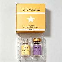 Flacon vide personnalisable pour emballage pharmaceutique, boîte pliable en papier de 3 ml pour peptides avec plateau en plastique