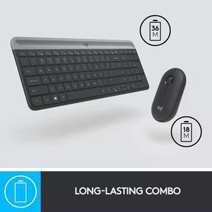 <span class=keywords><strong>Logitech</strong></span> ดั้งเดิม <span class=keywords><strong>MK470</strong></span>คีย์บอร์ดและเมาส์ไร้สายแบบบางเฉียบแบบไร้สายผลิตภัณฑ์ชุดเงียบขนาดกะทัดรัด - Product Image 3