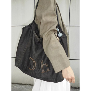 Bolso tote de mezclilla retro estilo coreano para mujer, novedad 2025, bolso de hombro de gran capacidad con estampado de letras, para el día a día y para mamá - Product Image 2