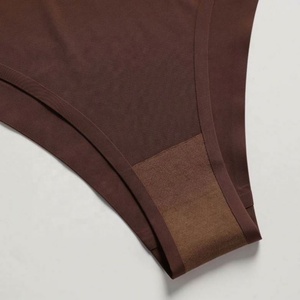 Sous-vêtements pour femmes, <span class=keywords><strong>tanga</strong></span> sexy pour femmes rondes, uni, teinture unie, string en coton sans couture, culotte pour femmes - Product Image 2
