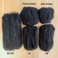 Cheveux humains Remy bouclés afro crépus en vrac de 14 pouces pour Sisterlocks, 100 % vierges brésiliens, double trame à la machine, micro-locs et torsades
