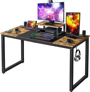 Scrivania per Computer con supporto per Monitor mobile e gambe robuste, scrivania moderna con scheda di giunzione, scrivania semplice