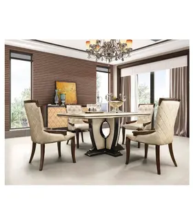 Table à manger flexible, ensemble de salle à manger en bois, en marbre, pas cher