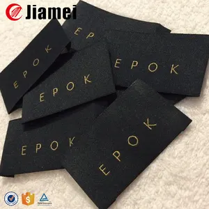 Hot Sale End Fold Satin Woven Neck Labels For Clothing/ Dress/ Hoodie labels