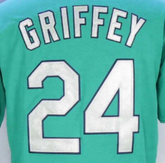 Camisa de beisebol costurada ken griffey jr #24