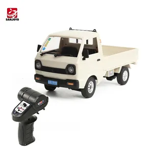 WPL Mobil Drift RC Anak-anak, D-12 2021 2WD Mini Suzuki Carry Model Truk RC Remote Control Mobil Drift untuk Anak-anak 1/16 WPL